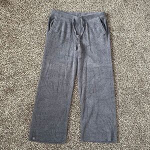 Barefoot Dreams CozyChic Ultra Lite® Culotte Pant grey ribbed women’s size Small